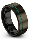 Female Promise Band Sets Tungsten Carbide Husband and Husband Rings 8mm 13 Year - Charming Jewelers