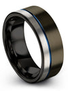 Gunmetal Band Promise Ring Tungsten Wedding Bands Sets
