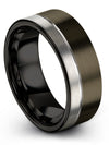 Matching Wedding Ring Gunmetal Plated Tungsten Rings for Mens Gunmetal and Ring - Charming Jewelers