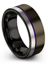 Ring Couple Wedding Band Tungsten Rings Matte Luxury Ring Couples Promise Rings - Charming Jewelers