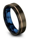 Tungsten Band for Womans Wedding Rings Female Gunmetal 18K Rose Gold Tungsten - Charming Jewelers