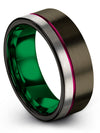 Brushed Gunmetal Ladies Wedding Rings Wedding Ring for Male Tungsten Carbide - Charming Jewelers