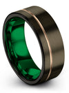 Tungsten Wedding Rings Wedding Rings Set Tungsten Gunmetal Simple Rings - Charming Jewelers