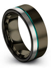Gunmetal Plated Wedding Rings Ring Tungsten Gunmetal Love Band for Female - Charming Jewelers
