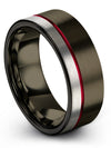 Solid Wedding Bands for Ladies Tungsten Bands for Guy Custom Engraved Gunmetal - Charming Jewelers