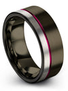 Gunmetal Mens Promise Ring Tungsten Wedding Rings for Man