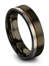 Wedding Ring for Boyfriend and His Gunmetal Tungsten Rings