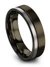 Gunmetal and Black Promise Ring Set Tungsten Wedding Band Sets for Ladies - Charming Jewelers