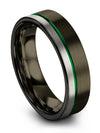 Gunmetal and Green Wedding Rings Woman&#39;s Tungsten Guys Rings Matching Love - Charming Jewelers
