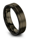 Unique Wedding Bands for Woman Gunmetal Tungsten 6mm Wedding Bands 6mm 30 Year - Charming Jewelers
