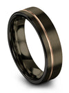 Wedding Rings Set for Man Gunmetal Engraved Tungsten Carbide Bands Matching - Charming Jewelers