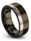 Gunmetal Rings Wedding Rings Engraved Tungsten Couples Band Set of Rings - Charming Jewelers
