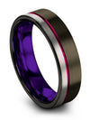 Guys Gunmetal and Gunmetal Wedding Rings Common Wedding Ring His and Boyfriend - Charming Jewelers