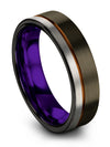 Gunmetal Guy Wedding Rings Tungsten Carbide Wedding Bands Ring Close Friend - Charming Jewelers