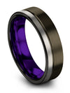 Wedding Bands for Men Engravable Tungsten Carbide Gunmetal and Gunmetal Band - Charming Jewelers