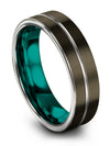 6mm Gunmetal 6mm Men&#39;s Tungsten Band I Love You Bands Present Ideas for Womans - Charming Jewelers