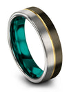 Ladies Wedding Ring Gunmetal Engravable Tungsten Couples Bands Sets Him - Charming Jewelers