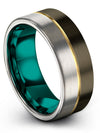 Guys Matte Gunmetal Wedding Bands Rare Rings Womans Gunmetal Ring Gifts Ideas - Charming Jewelers