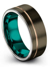 Tungsten Ring for Mens Wedding Band Tungsten Wedding Ring Ladies Gunmetal - Charming Jewelers