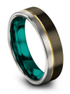 Band Set for Her Gunmetal Plated Wedding Mens Tungsten Wedding Rings Sets - Charming Jewelers