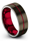 Tungsten Carbide Wedding Band for Woman Gunmetal Tungsten Ring 8mm Simple - Charming Jewelers