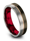 Solid Wedding Bands for Ladies Tungsten Bands for Guy Custom Engraved Gunmetal - Charming Jewelers