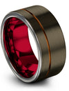 Perfect Wedding Rings Tungsten Ring Engraved Gunmetal Jewelry Set Ladies - Charming Jewelers