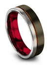 Gunmetal Plated Tungsten Carbide Ring Set 6mm Gunmetal Band Rings Custom Band - Charming Jewelers