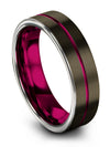 Gunmetal Wedding Set Common Tungsten Bands Promise Bands for Him and Husband - Charming Jewelers