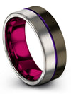 Promise Ring for Husband and Him Gunmetal Tungsten Shinto Rings for Woman&#39;s - Charming Jewelers