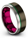 Engraved Gunmetal Wedding Ring for Man Tungsten Gunmetal Womans Bands Gunmetal - Charming Jewelers