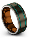 Wedding Band for Couples Gunmetal Tungsten Ladies Band