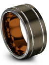 Wedding Bands for Male Flat Cut Wedding Rings for Womans Tungsten Simple Ring - Charming Jewelers