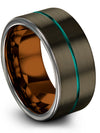 Wedding Bands for Her and His Set Tungsten Ring for Woman&#39;s 10mm Brushed Solid - Charming Jewelers
