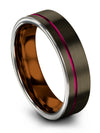 Personalized Wedding Anniversary Tungsten Carbide Gunmetal Engagement Band Cute - Charming Jewelers