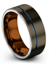 Gunmetal Wedding Band Sets Tungsten Band for Ladies I Love You Customize - Charming Jewelers