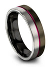 Graduation Jewelry Tungsten Engrave Rings for Lady Gunmetal 6mm First Ring Band - Charming Jewelers