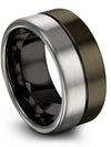 Weddings Bands Wife and Him Tungsten Band Matte Promise Band Custom Engraving - Charming Jewelers