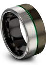 Simple Anniversary Ring for Male Tungsten Carbide Wedding Band Sets Male Band - Charming Jewelers
