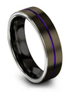 Tungsten Matching Wedding Rings for Couples Tungsten Ring Natural Finish Bands - Charming Jewelers