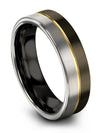 Gunmetal Wedding Bands for Male Engraving Nice Wedding Rings Promise Ring - Charming Jewelers