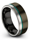 Tungsten Anniversary Ring Sets for Husband and His Gunmetal Wedding Ring - Charming Jewelers