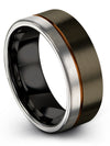 Gunmetal Plated Wedding Bands Tungsten Carbide Gunmetal Bands Personalized - Charming Jewelers