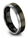 Gunmetal Matching Wedding Band for Couples Female Engravable Tungsten Band - Charming Jewelers