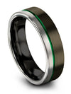 Matching Couple Wedding Band Tungsten Ring for Couples Set Gunmetal Ring Set - Charming Jewelers