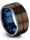 Pure Gunmetal Wedding Rings for His and Her Tungsten Gunmetal Lady Personalized - Charming Jewelers