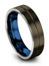 Matching Couple Wedding Band Tungsten Bands for Couples Set Gunmetal Bands Set - Charming Jewelers
