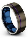 Couples Wedding Rings Sets Wedding Rings Tungsten Judaism Gunmetal Bands - Charming Jewelers