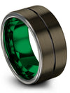 Groove Promise Band for Guy Awesome Tungsten Ring Rings Sets Couples Gifts - Charming Jewelers
