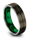Plain Womans Wedding Ring Engagement Female Ring Tungsten Gunmetal Mid Rings - Charming Jewelers